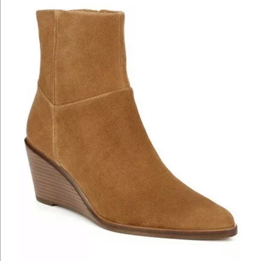 New- Vince mavis wedge heeled boots in tan